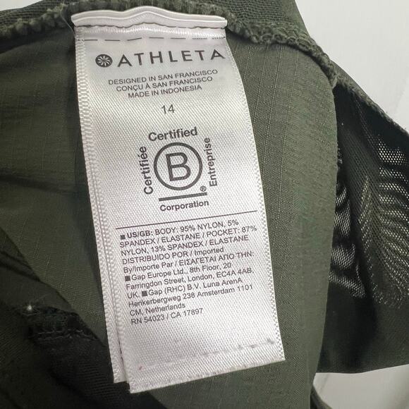 Athleta Trekkie Relaxed Mid Rise Jogger Aspen Olive Women's Size 14 - Picture 8 of 9
